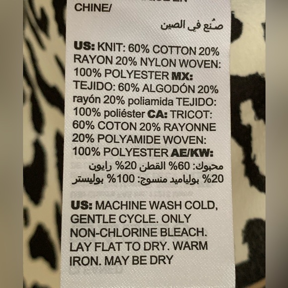 CHICO'S open Cardigan, black, animal print, cotton blend, size S, knitted, layer - Picture 3 of 7